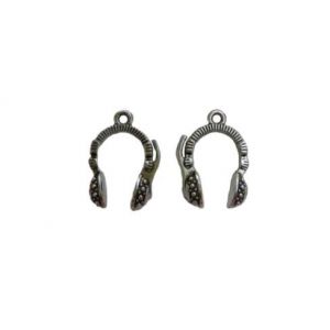 Zawieszka metalowa Charms ScrapBerry's Słuchawki Srebro, 23mm